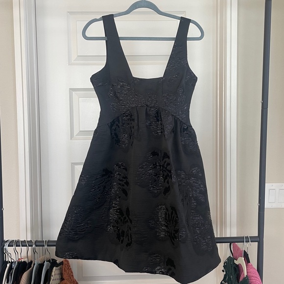 NWT Anthropologie Maeve Jacquard Mini Dress Black size 2 - Picture 8 of 8